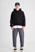 Bomber Hoodie Black Core Grunge 490gsm